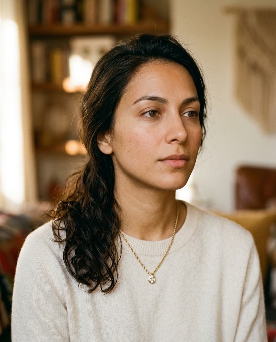 the same gold rope chain necklace worn by a model in the warm patina studio
